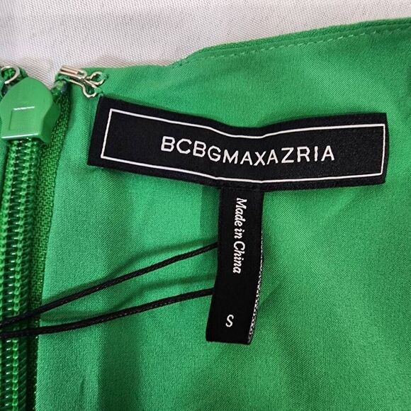 BCBG MAXAZRIA Alicia Faux Wrap Sleeve Dress S Mini Dress Green - Picture 6 of 11